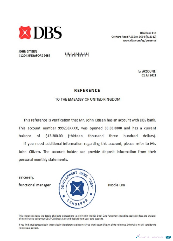 Download Singapore DBS bank reference Photoshop template